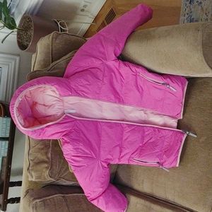 Hanna Andersson Reversible pink winter coat US size 8, HA size 130